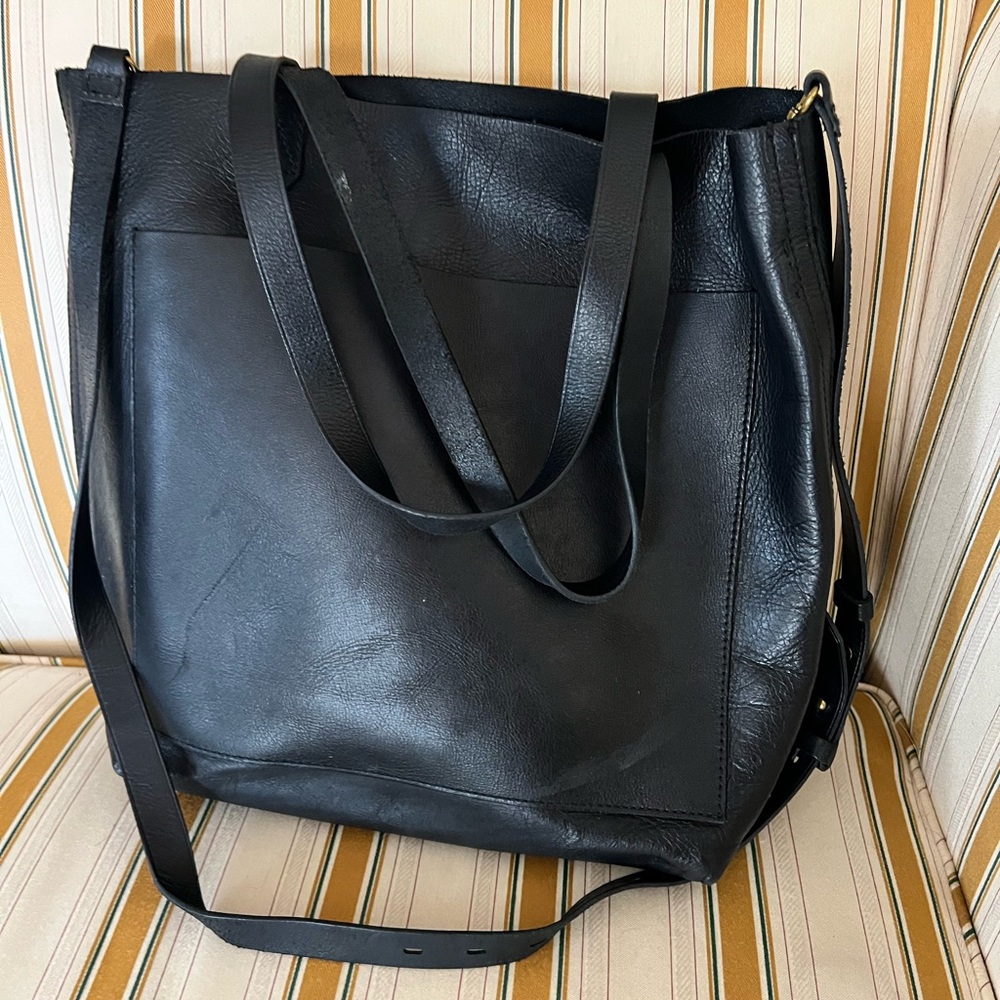 Classic Black Leather Tote Bag - Madewell